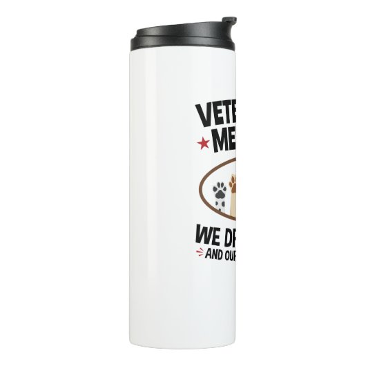 Vet Tech Veterinarian Funny Draw Blood Quote Thermosbeker (Gedraaid links)