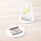 Vet Tech Veterinarian Funny Draw Blood Quote Zandsteen Onderzetter (Zijkant)