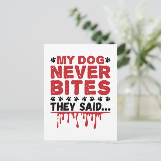 Vet Tech Veterinary My Dog laat ze nooit zien Briefkaart (Staand voorkant)