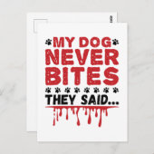 Vet Tech Veterinary My Dog laat ze nooit zien Briefkaart (Voorkant / Achterkant)