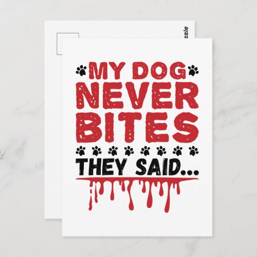 Vet Tech Veterinary My Dog laat ze nooit zien Briefkaart (Voorkant / Achterkant)