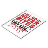 Vet Tech Veterinary My Dog laat ze nooit zien Notitieboek (Linkerzijde)