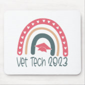 Vet Tech Veterinary Technicia Afstuderen Gift Muismat (Voorkant)