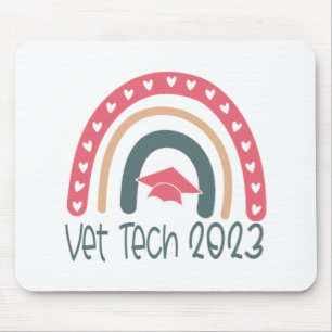 Vet Tech Veterinary Technicia Afstuderen Gift Muismat