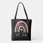 Vet Tech Veterinary Technicia Gift Afstuderen Tote Bag (Achterkant)