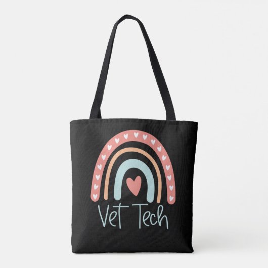 Vet Tech Veterinary Technicia Gift Afstuderen Tote Bag (Achterkant)