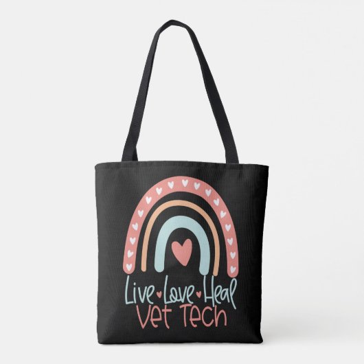Vet Tech Veterinary Technicia Gift Tote Bag (Achterkant)