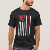 Vet Tech Veterinary technicus American Flag Paw P T-shirt (Voorkant)