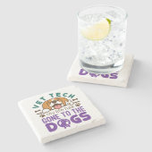 Vet Tech Veterinary Technology Life Gone to Dogs Stenen Onderzetter (Zijkant)