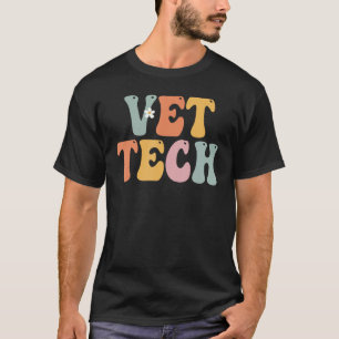Vet Tech Week Groovy Appreciance Day voor vrouwen T-shirt