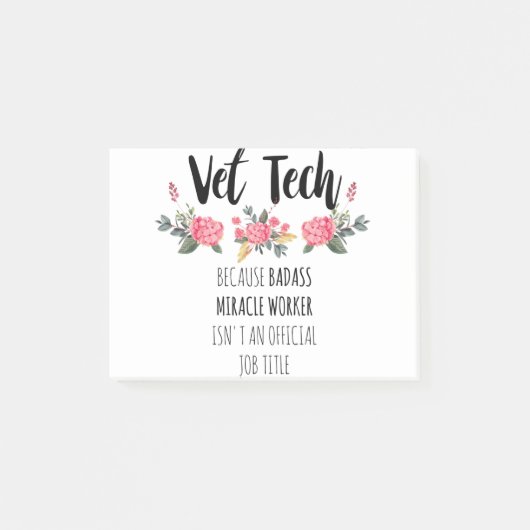 Vet Tech Week Heldere Bureaubladherinnering Post-it® Notes (Voorkant)
