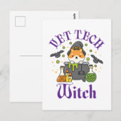 Vet Tech Witch Veterinary Technicier Halloween Briefkaart (Voorkant / Achterkant)