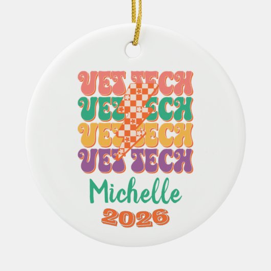 Vet Technician  Keramisch Ornament (Voorkant)