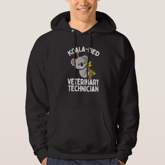 Vet Technician Koalafied Veterinarian Koala Veteri Hoodie (Voorkant)
