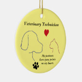 Vet-technicus - Schilder afdrukken op mijn hart #2 Keramisch Ornament (Rechts)