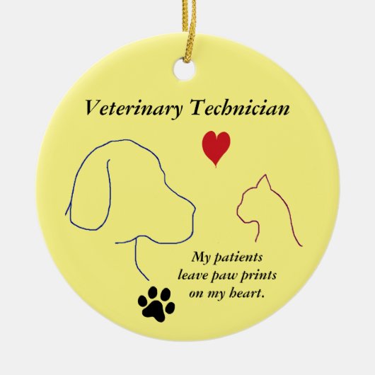 Vet-technicus - Schilder afdrukken op mijn hart #2 Keramisch Ornament (Voorkant)