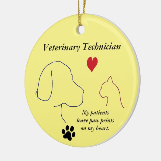 Vet-technicus - Schilder afdrukken op mijn hart #2 Keramisch Ornament (Links)