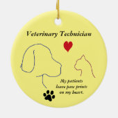 Vet-technicus - Schilder afdrukken op mijn hart #2 Keramisch Ornament (Achterkant)