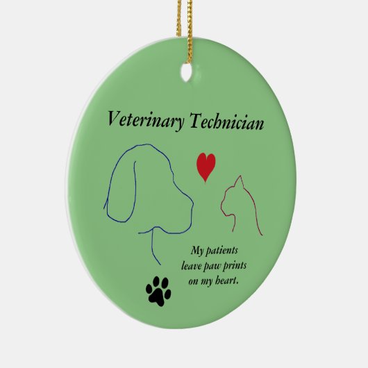 Vet-technicus - Schilder afdrukken op mijn hart #2 Keramisch Ornament (Rechts)