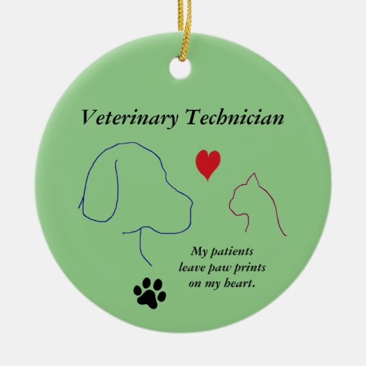 Vet-technicus - Schilder afdrukken op mijn hart #2 Keramisch Ornament (Voorkant)