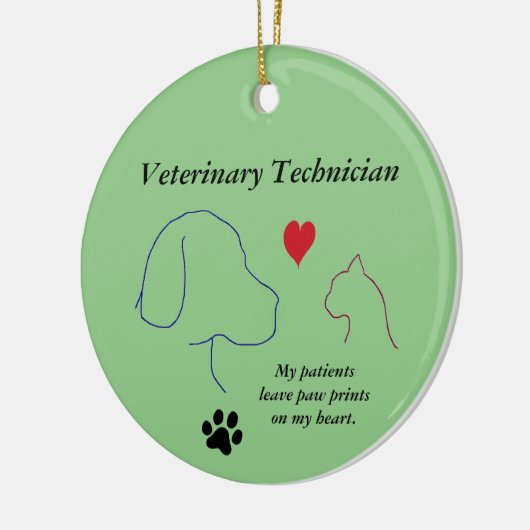 Vet-technicus - Schilder afdrukken op mijn hart #2 Keramisch Ornament (Links)