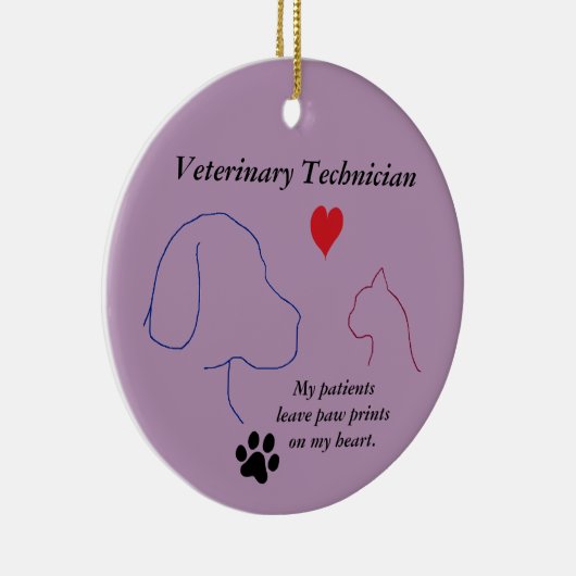 Vet-technicus - Schilder afdrukken op mijn hart #2 Keramisch Ornament (Rechts)