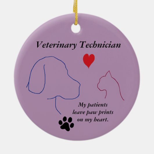 Vet-technicus - Schilder afdrukken op mijn hart #2 Keramisch Ornament (Achterkant)