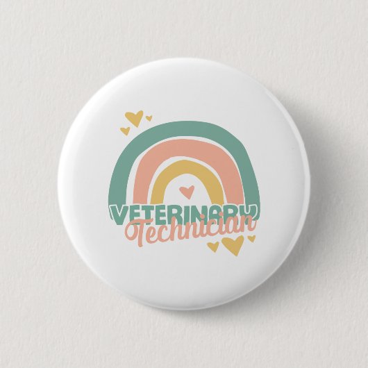 Vet-technicus veterinair technicus ronde button 5,7 cm (Voorkant)