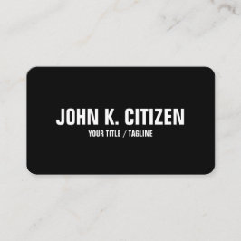 Vet Tekst afgerond Visitekaartje - zwart/wit