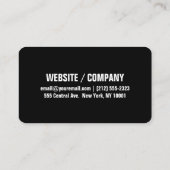 Vet Tekst afgerond Visitekaartje - zwart/wit (Achterkant)