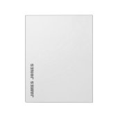 Vet Tekst Grijs Wit Stijlvol Modern Professioneel Notitieblok (Linkerzijde)