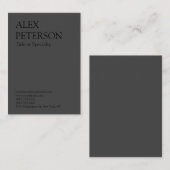 Vet tekst grijs - zwart - Professional Visitekaartje (Voorkant / Achterkant)