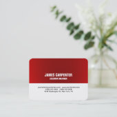 Vet tekst rood wit, uniek, modern, professioneel visitekaartje (Staand voorkant)