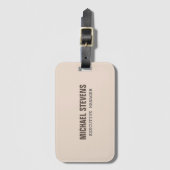 Vet tekst stijlvol, professioneel bagagelabel (Voorkant (verticaal))