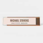 Vet tekst stijlvol, professioneel bureau naambordje (Voorkant)