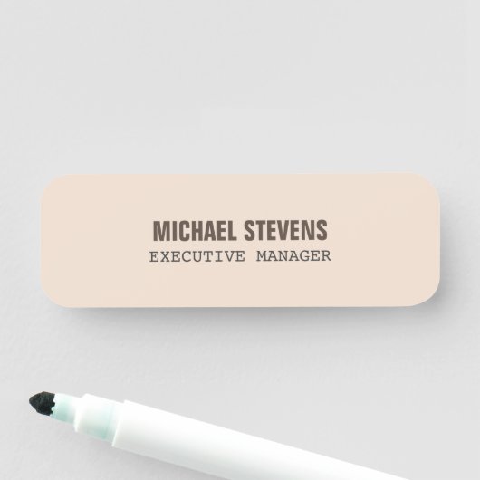 Vet tekst stijlvol, professioneel naamplaatje (In situ)