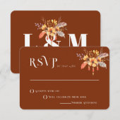 Vet Tekst Verbrand Sinaasappel Sample Chique Bruil Kaart (Voorkant / Achterkant)