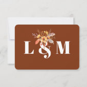 Vet Tekst Verbrand Sinaasappel Sample Chique Bruil Kaart (Achterkant)