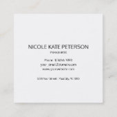 Vet Tekst zwart en witte machine Vierkante Visitekaartje (Achterkant)