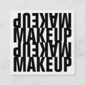 Vet Tekst zwart en witte machine Vierkante Visitekaartje (Voorkant)