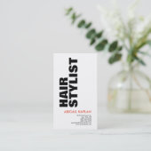 Vet teksthaar Stylist Modern minimalist legant Visitekaartje (Staand voorkant)