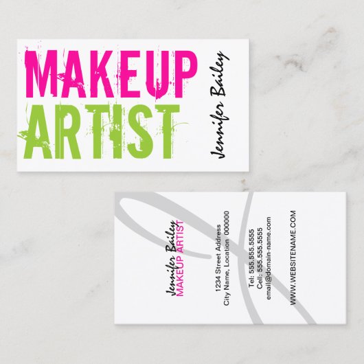 Vet Tekstmakreel Visitekaartje (Voorkant / Achterkant)