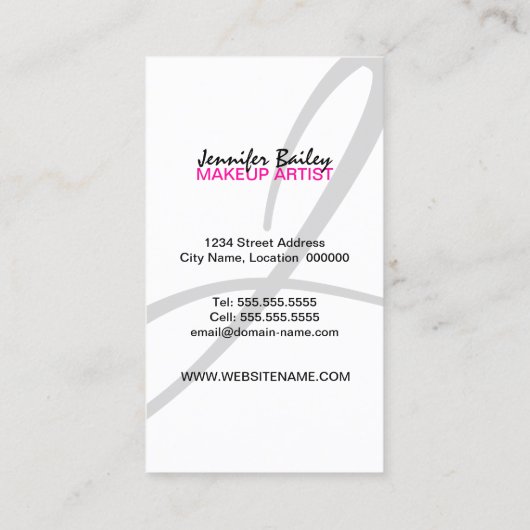 Vet Tekstmakreel Visitekaartje (Achterkant)