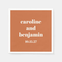 Vet Terracotta Chic Modern Bruiloft Gepersonalisee
