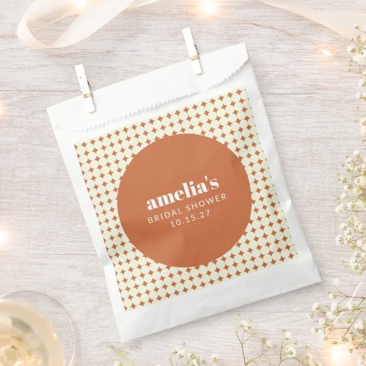 Vet Terracotta Retro Trendy Vrijgezellenfeest Aang Bedankzakje (Geknipt)