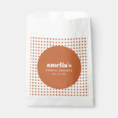 Vet Terracotta Retro Trendy Vrijgezellenfeest Aang Bedankzakje (Voorkant)