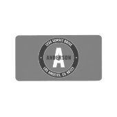 Vet terugkeeradres enz.| Grijs Etiket (Voorkant)