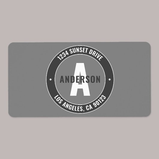 Vet terugkeeradres enz.| Grijs Etiket