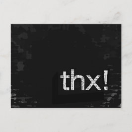 Vet "THX!" Krant Print Typografie Briefkaart