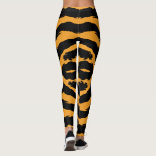 Vet Tiger Streeppatroon Zwart Oranje Dierenhuid Leggings